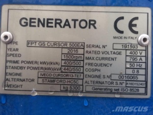 Дизельная электростанция Iveco FPT GS CURSOR 500EA