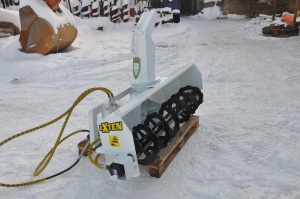Снегоочиститель (снегоротор) для минипогрузчика