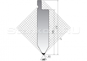 Пуансон для листогибочных прессов TOP.175-60-R5/FA/R