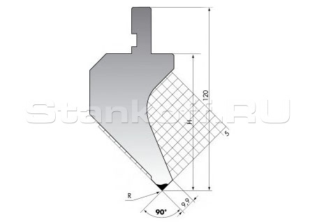 Пуансон для листогиба PK.120-90-R025/C