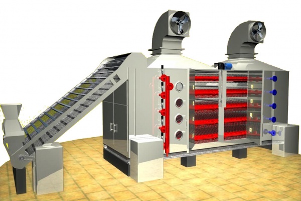 Сушилка конвейерная ленточная паровая (газовая)Г4- КСК-90