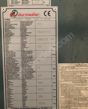 Листогиб 4000/220 тонн 4 оси с ЧПУ AD-R 40220