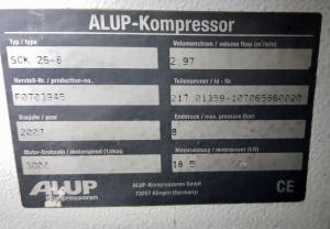Винтовой компрессор Alup SCK 26-8