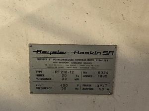 Пробивной пресс Beyeler Raskin RT 210 / 12 с ЧПУ = 5198 = Mach4metal