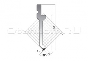 Пуансон PK.130-88-R025/C/R