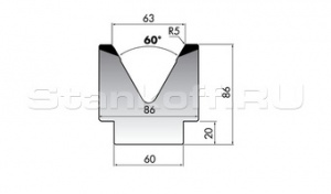 Матрица для гибки M86-60-63/C