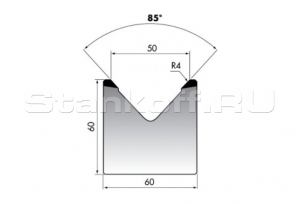 Матрица Краб для гибки M60-85-50/F