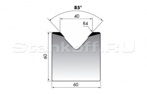 Матрица для гибки M60-85-40/F