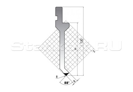 Пуансон для листогиба PK.130-88-R025/F