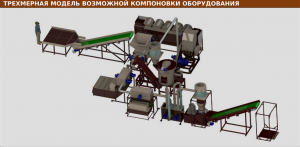 Готовая линия переработки пленочных и нитевидных отходов