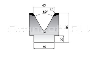 Матрица для гибки M86-60-63/F