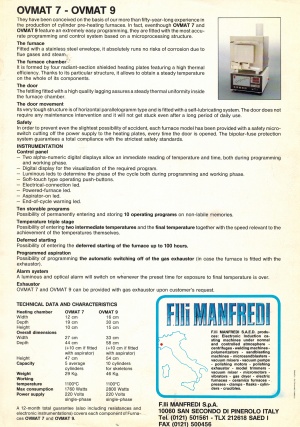 Муфельная печь с электронным управлением Flli Manfredi Ovmat 9 (Италия)