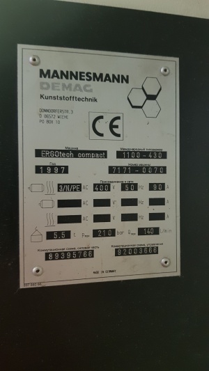 Термопластавтомат Германия Демаг Systec Модель1100/430-