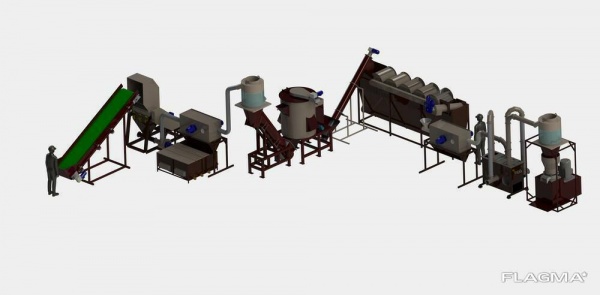 Линия по переработке мягкого пластика в агломерат 400 кг/ч