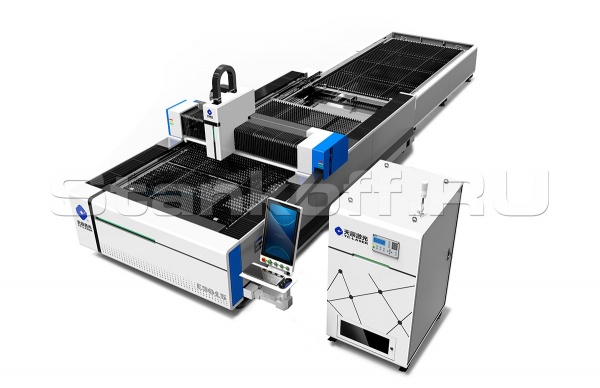 Оптоволоконный лазерный резак по металлу со сменным столом TC-E6015/1500 IPG