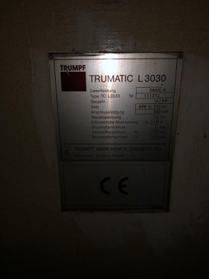 Станок лазерной резки TRUMPF Trumatic L3030