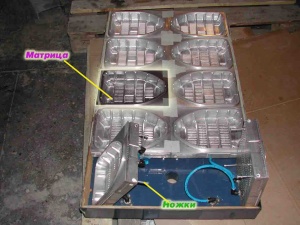 Пресс-формы для вакуумформовочной машины RCB 50-68/90 S для производство Лотков №5 (для туш куриц)