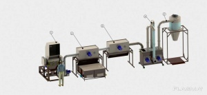 Комплекс по переработке ПЭТ пластика 200 кг/ч