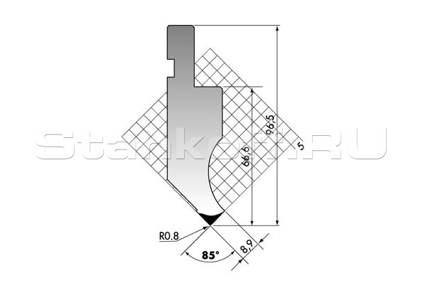 Пуансон для листогиба P.97-85-R08/F/R