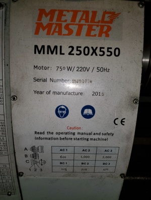 Настольный токарный станок MML 250x550