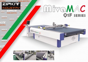 Автоматический однослойный конвейерный раскройный комплекс MivaMAC серия Q1F до 8 мм (поле 160х250 см) Италия