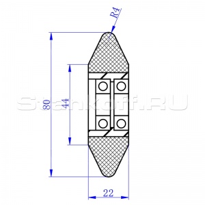 Ролик для линий облицовывания погонажных изделий AFB-14-1