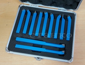 Набор токарных резцов с напайными пластинами сечением 16 мм - 11 шт