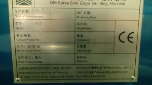 Ленточно-шлифовальный станок GM model 60( GM Seres Sink Edge Grinding Machine)