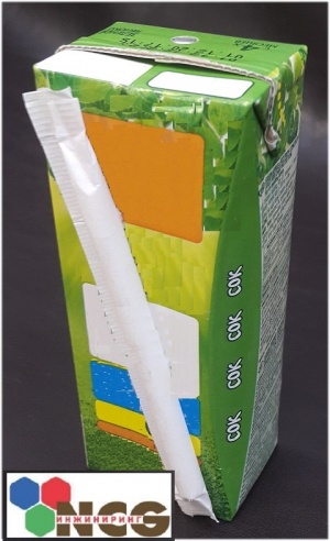 Машина для упаковки гибких бумажных трубочек в бумагу или пленку