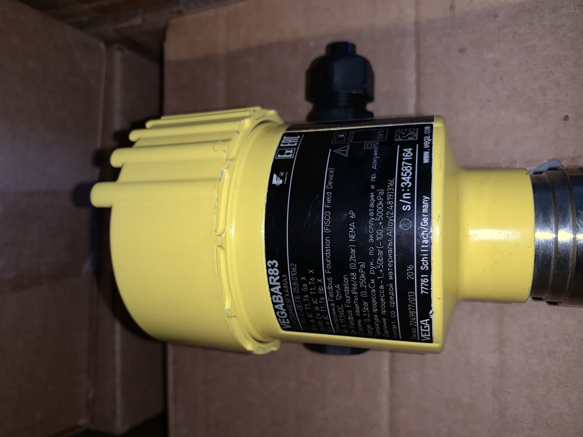 Преобразователь давления vegabar 83 B83 купить в Челябинске по цене 29 ...