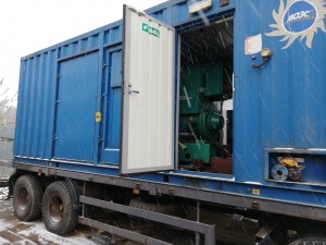 Диельная электростанция CUMMINS 720 кВт в блок-контейнере на автоприцепе