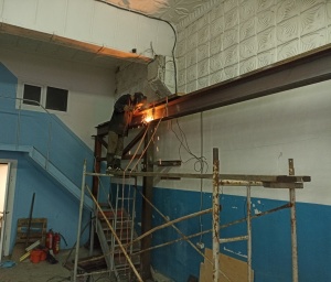 Монтаж крановой эстакады для мостового крана, кран-балки