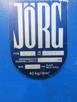 Гидравлическая гильотина Jorg 3050мм 6 мм