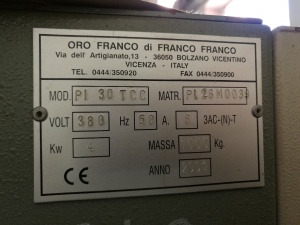 Пресс гидравлический ORO FRANCO PI 30-TCC