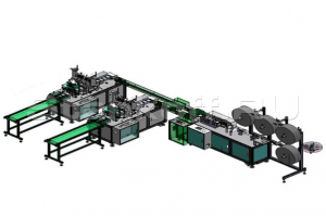 Линия для производства трехслойных медицинских масок 120А