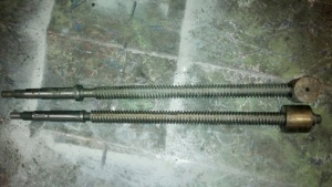 Винтовая пара суппорта 1М63 длина 532 мм (Рязань) с разрезной гайкой (винт/гайка)