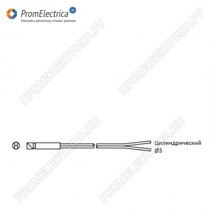 Цилиндрический оптоволоконный кабель для работы в диффузном режиме (длина 2 м), срабатывание до 40 мм - FDC-320-05 Autonics