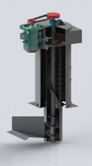 Вертикальная центрифуга для сушки пластика