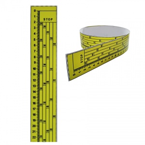 Линейка на ленточную пилораму, 0 сверху, наклейка