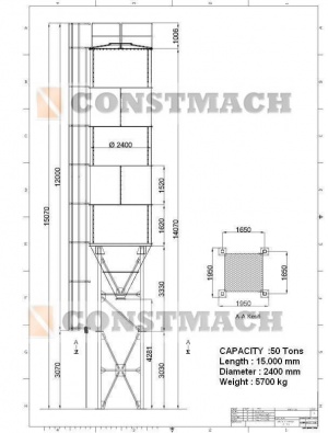 Constmach 50 тонн Цементные силосы