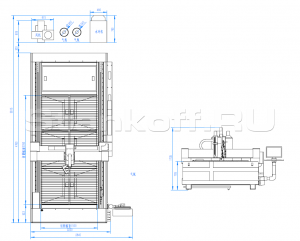 Оптоволоконный лазер для резки листового металла LM-1530C/4000 IPG