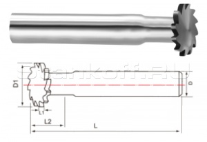 Фреза дисковая пазовая KX200.5 (алюминий, медь, латунь)