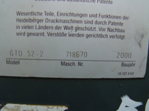 Heidelberg GTO 52-2, 2000 г