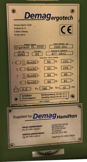 Термопластавтомат Demag EL-EXIS (Германия) 200 т. 442 см3