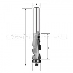 Фреза прямая алмазная Rotis Z1+1 (ниж. подшипник) D=12.7x35x80 S=12 ROTIS 110.123512BB