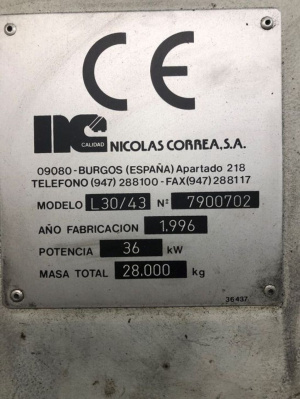 Фрезерный станок Nicolas Correa L 30 43 c ЧПУ и подвижной колонной 7510 = Mach4metal X ось 4.250 mm Y ось 1.200 mm Z ось 1.400 mm Длин