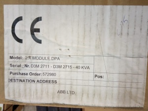 ИБП Module DPA serial D3M2711-D3M2715 40 KVA