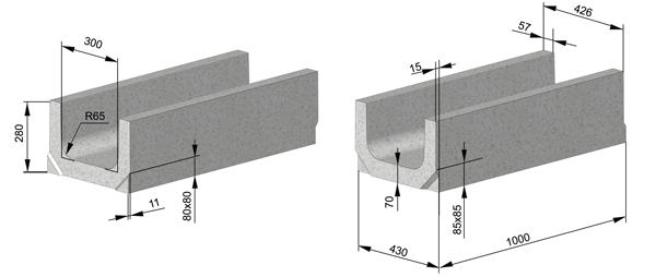 Лотки водосточные канальные ЛВК купить в Смоленске по цене 240 руб ...