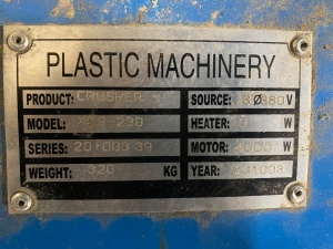 Дробилка Plastic crusher machine