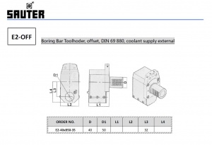 Держатель инструмента VDI 40 Sauter E2-40xB50-35